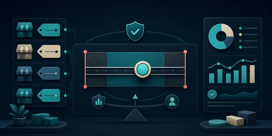 Control de precios competitivo con límites y protección de margen