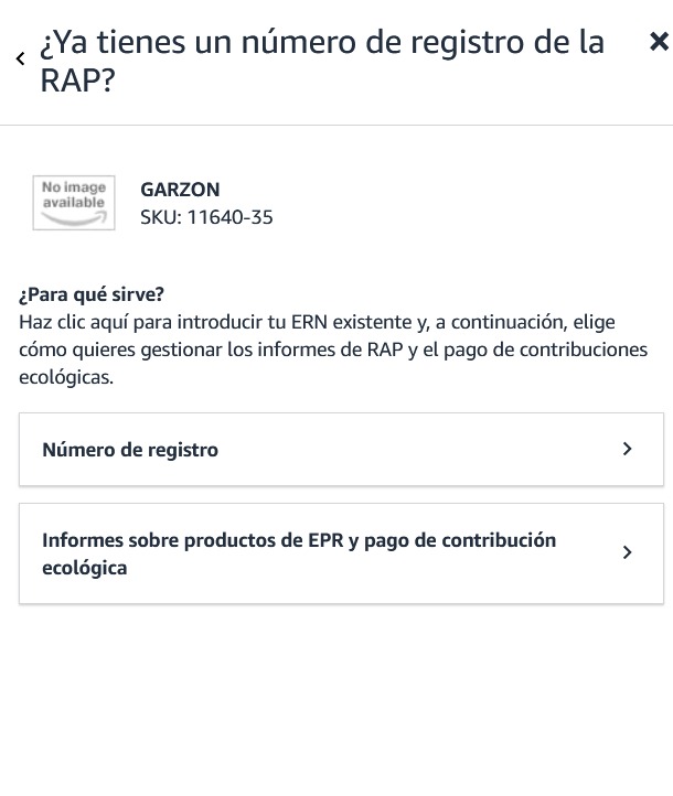 Resumen de las secciones RAP antes de enviar